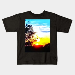 Sky Swallowing Sun Kids T-Shirt